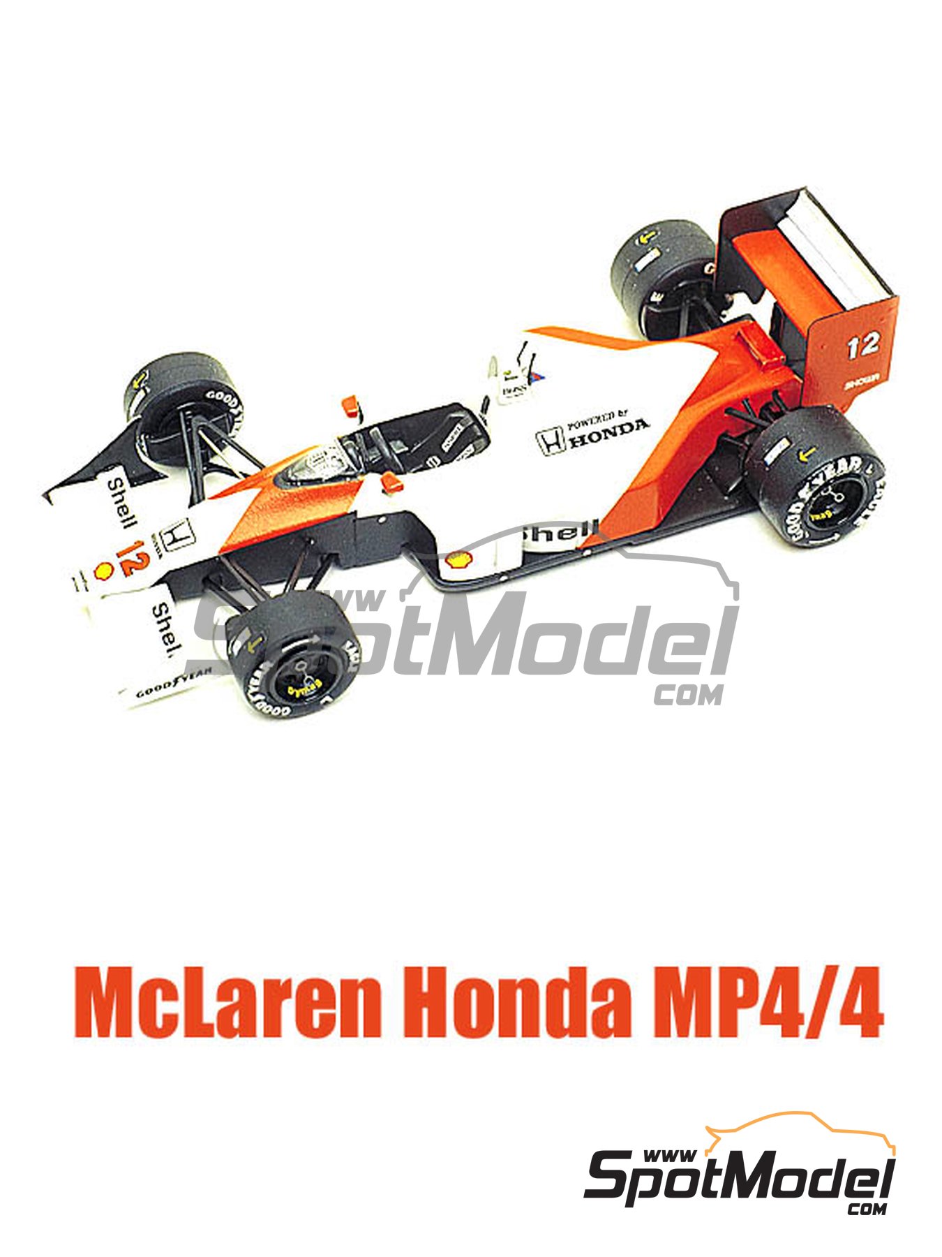 McLaren Honda MP4/4 McLaren Racing Limited Team sponsored by Marlboro -  Japanese Formula 1 Grand Prix 1988. Car scale model kit in 1/43 scale  manufact